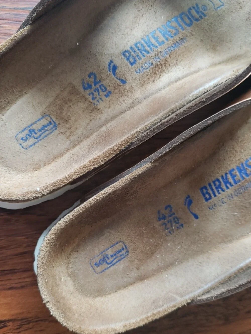 Birkenstock Arizona Metallic Rose Gold Sandals Size 42 Narrow Soft Footbed Y2K